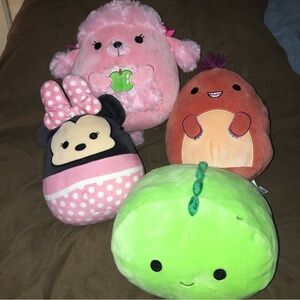 Squishmallows Lot of 4 Plush Toys 9” Kellytoy Bundle Disney